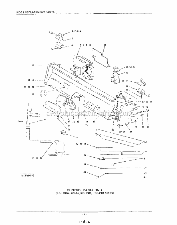 KitchenAid KDSM21 Dishwasher Kdi, Kda, Kdi-61, Kdi-21d, Kdc-21, Diagram