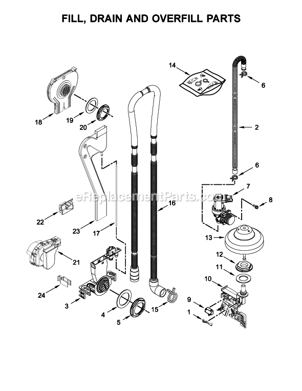 KitchenAid KDTM504EPA2 Dishwasher Page C Diagram