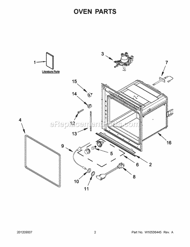 KitchenAid KEBC149BSS0 Oven Oven Parts Diagram