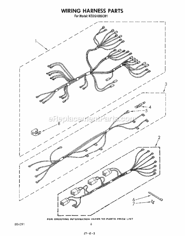 KitchenAid KEDS100SCB1 Range Wiring Harness , Literature and Optional Diagram