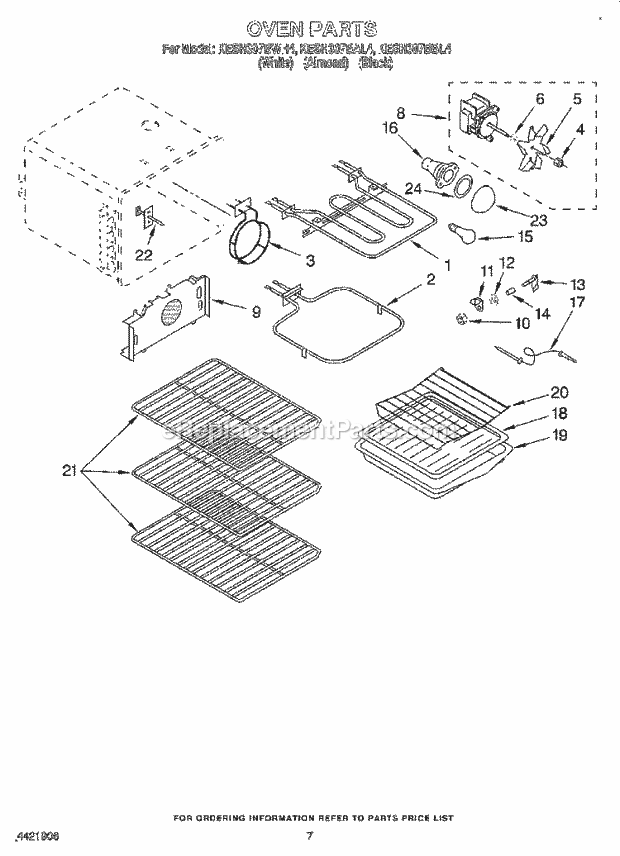 KitchenAid KESH307BBL4 Range Oven Diagram