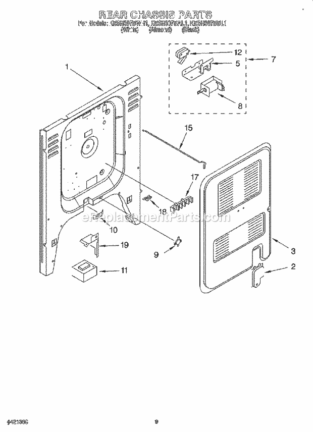 KitchenAid KESH307BWH1 Range Rear Chassis, Optional Diagram