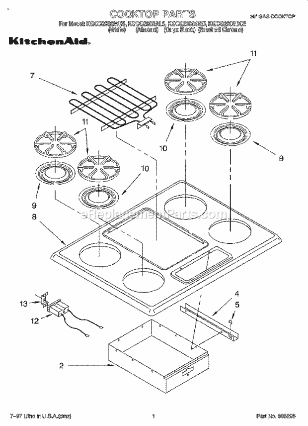 KitchenAid Cooktop KGCG260SWH5