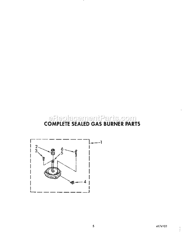 KitchenAid KGCT365TWH0 Range Complete Sealed Gas Burner Diagram