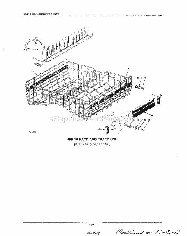 KitchenAid KUDC210S0 Dishwasher Kdi-21a and Kdb-21se Diagram