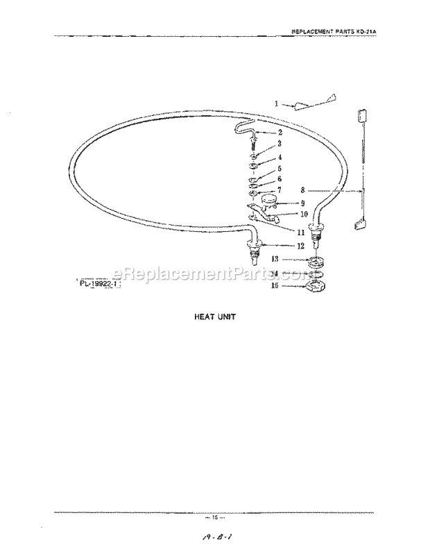 KitchenAid KUDI210S0 Dishwasher Heat Unit Diagram