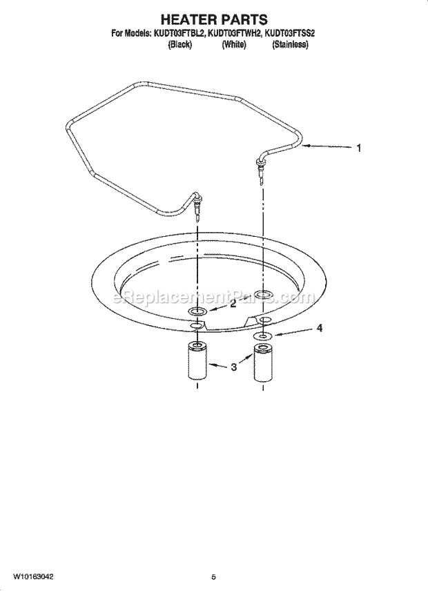 KitchenAid KUDT03FTBL2 Dishwasher Heater Parts Diagram