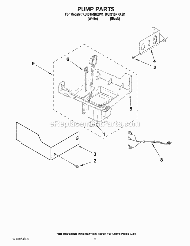 KitchenAid KUIS15NRXB1 Ice Maker Pump Parts Diagram