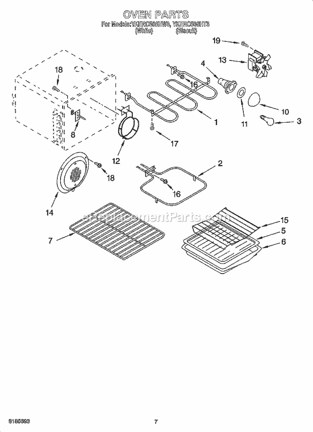 KitchenAid YKERC506HT3 Range Oven Parts, Miscellaneous Parts Diagram