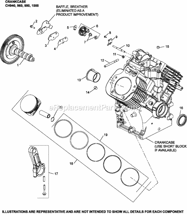 Kohler CH1000-0013 40 HP Engine Page C Diagram