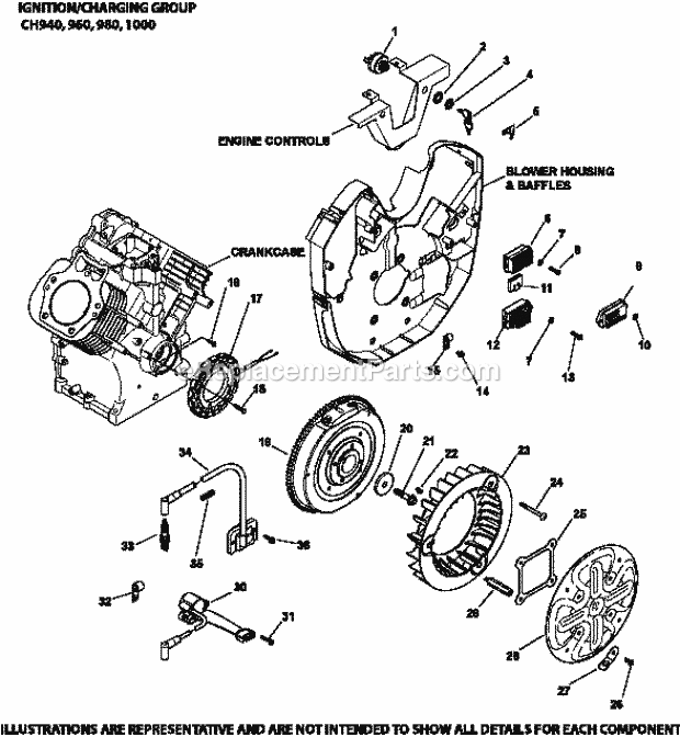 Kohler CH1000-2026 40 HP Engine Page J Diagram