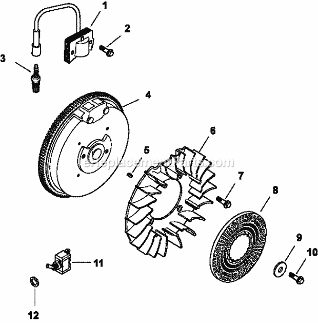 Kohler CH13-22504 13 HP Engine Page J Diagram