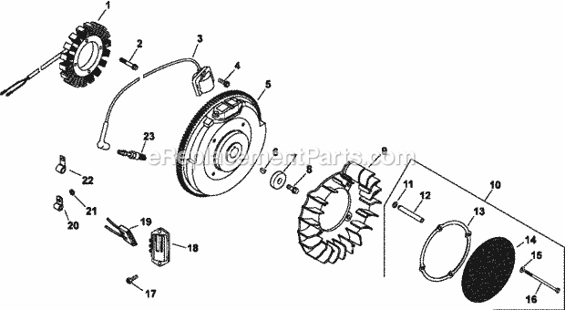 Kohler CH18-62531 18 HP Engine Page J Diagram