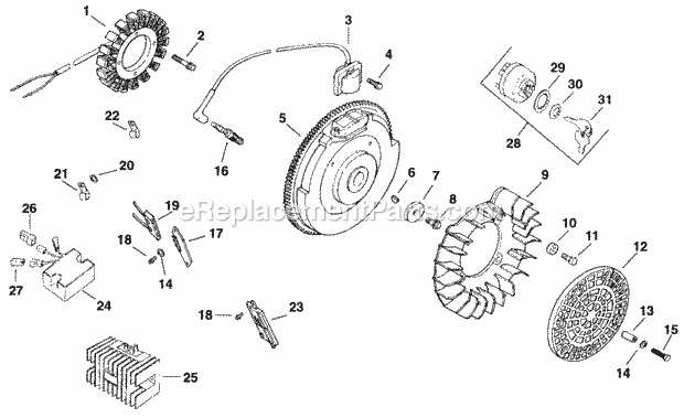 Kohler CH20-64619 20 HP Engine Page M Diagram