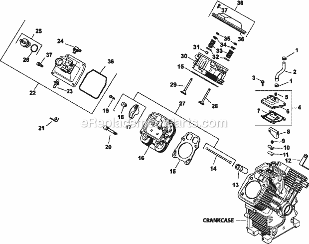 Kohler CH20-64619 20 HP Engine Page F Diagram