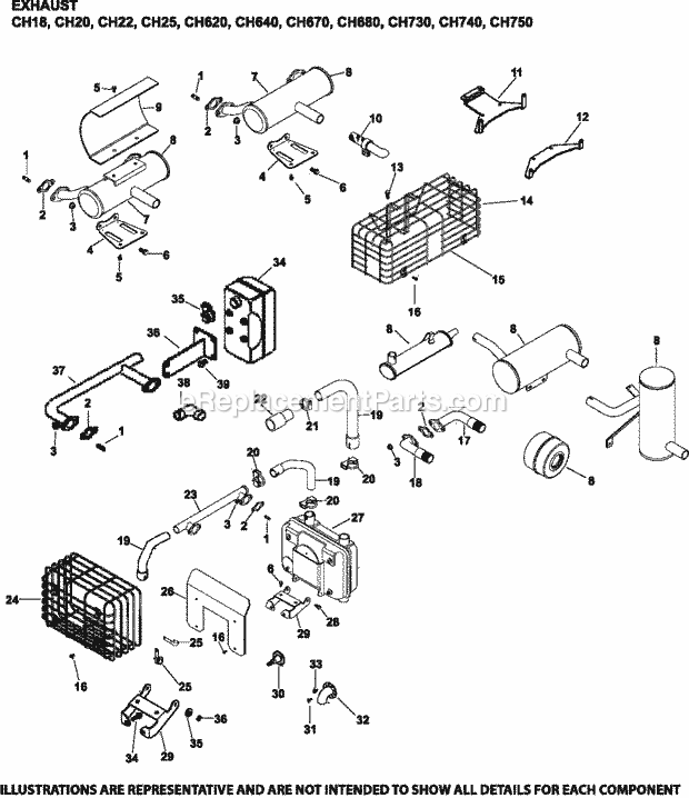 Kohler CH20-64644 20 HP Engine Page G Diagram