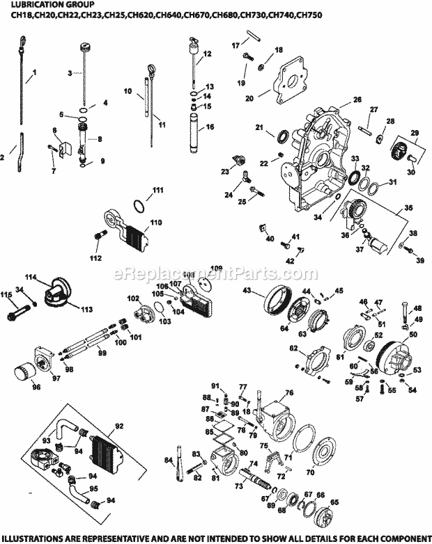 Kohler CH20-64746 20 HP Engine Page K Diagram