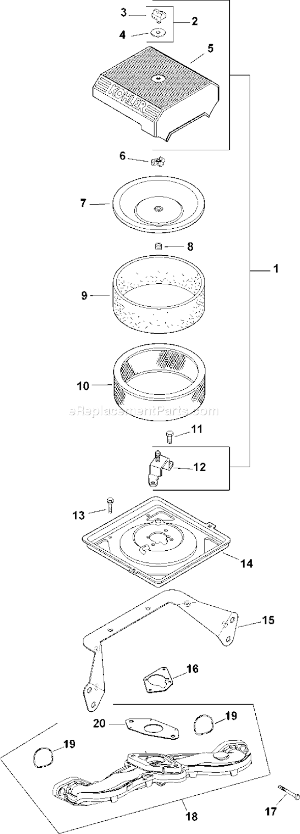 Kohler CH20GS-64674 Command Series Engine Page I Diagram