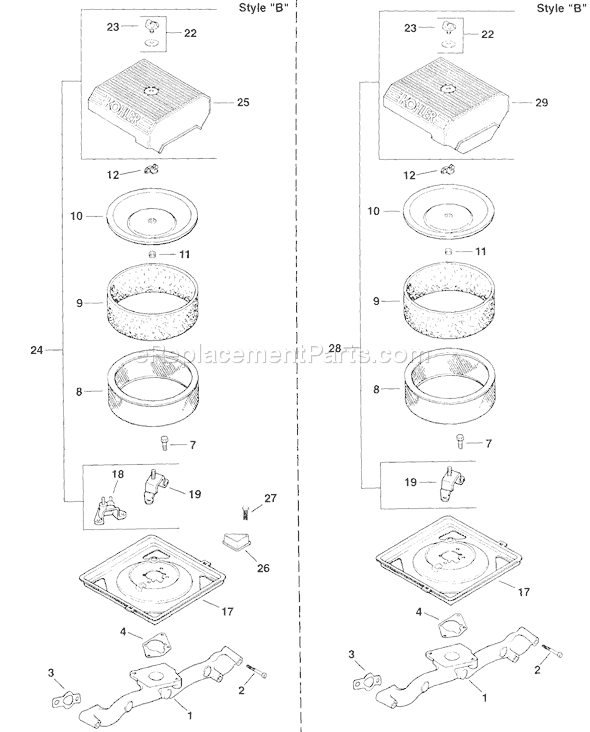 Kohler CH20S-64605 Command Series Engine Page B Diagram