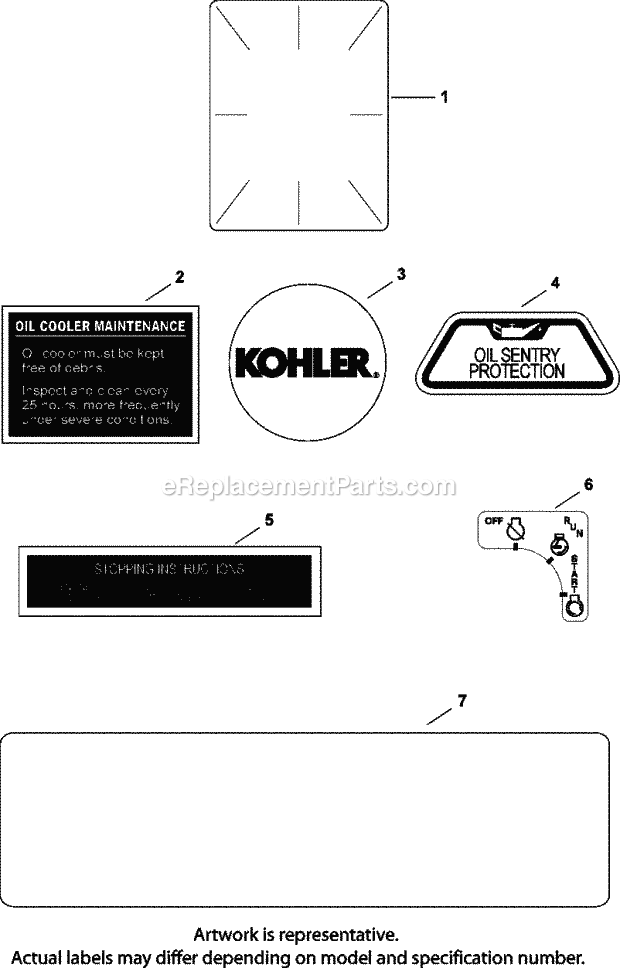 Kohler CH23-76501 22 HP Engine Page I Diagram