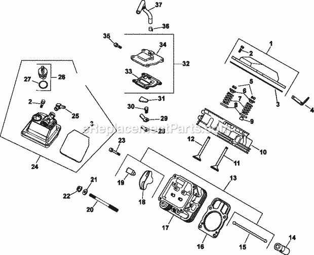 Kohler CH23-76555 23 HP Engine Page J Diagram