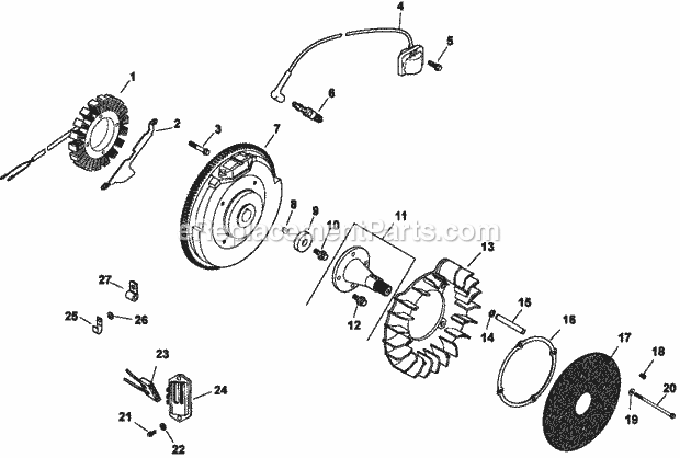 Kohler CH23-76581 23 HP Engine Page K Diagram