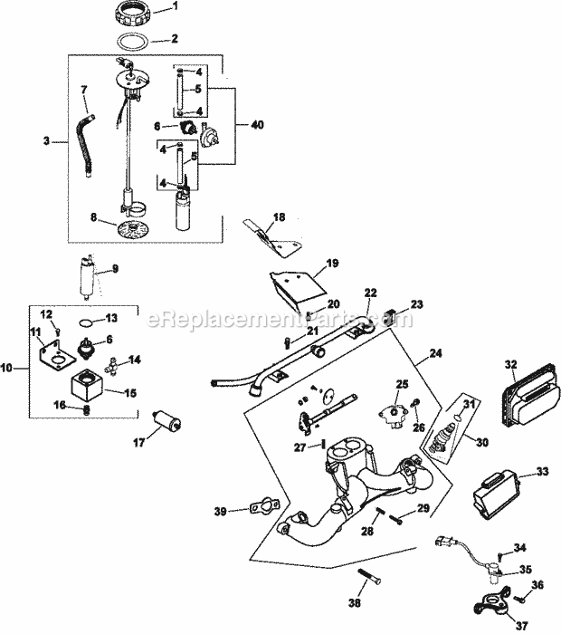 Kohler CH26-78513 26 HP Engine Page I Diagram