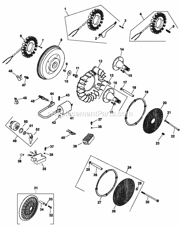 Kohler CH26-78521 26 HP Engine Page K Diagram