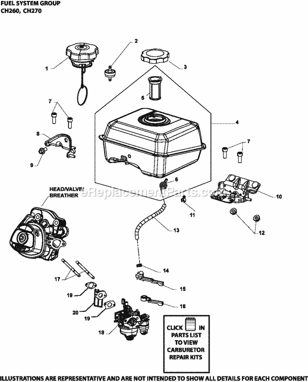 Kohler CH270-0102 Engine Page H Diagram