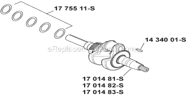 Kohler CH440-0015 Engine Crankshaft Diagram