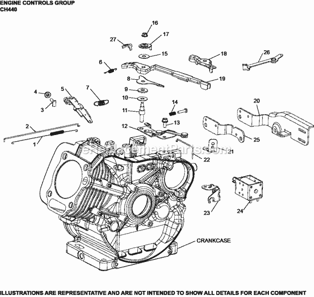 Kohler CH440-3118 14 Hp Engine Engine_Controls_Group_Ch440-3118_Ch440 Diagram