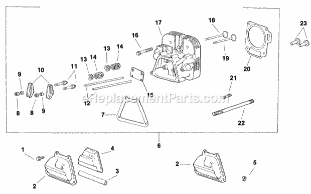 Kohler CH6-15134 6 HP Engine Page H Diagram