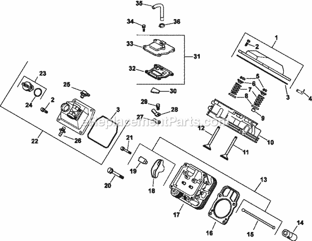 Kohler CH620-3001 18 HP Engine Page E Diagram