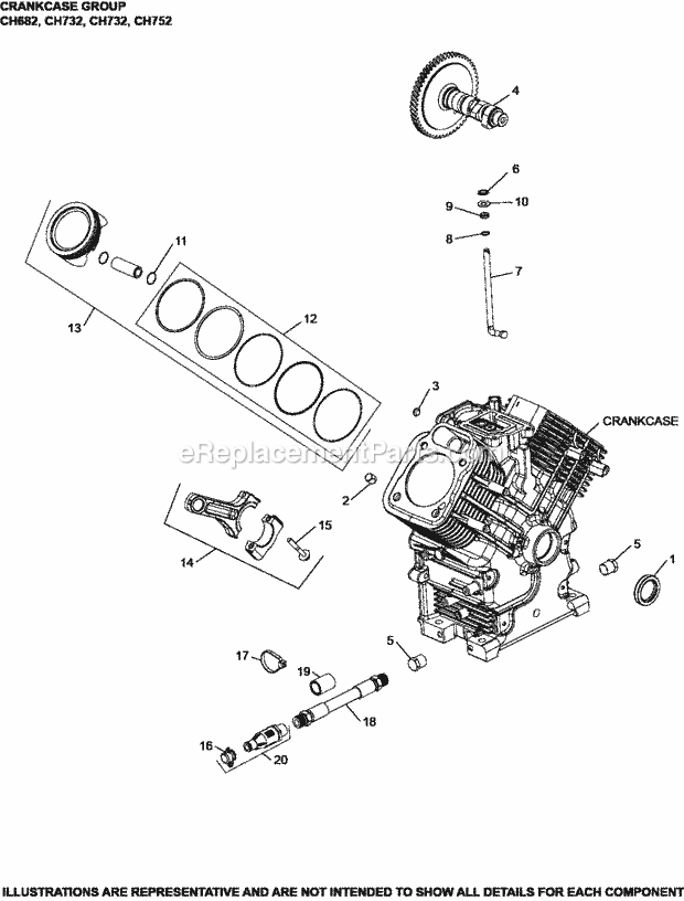 Kohler CH682-3013 22.5 Hp Engine Crankcase_Group_2-24-431_Ch682-752 Diagram