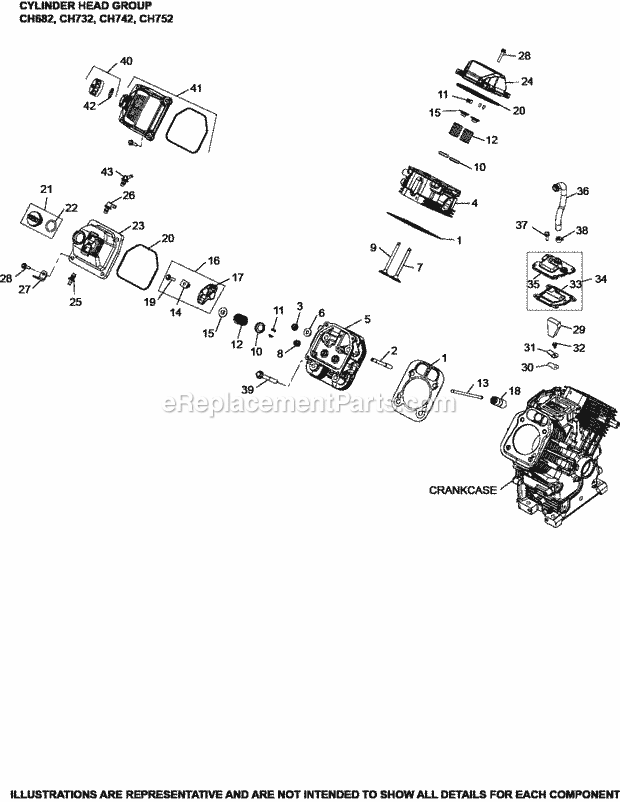 Kohler CH732-3011 23.5 Hp Engine Cylinder_HeadBreather_Group_4-24-710_Ch682-752 Diagram