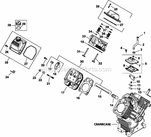 Kohler CH740-0020 27 HP Engine Page F Diagram