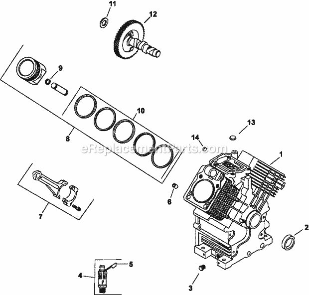 Kohler CH740-3122 27 HP Engine Page C Diagram