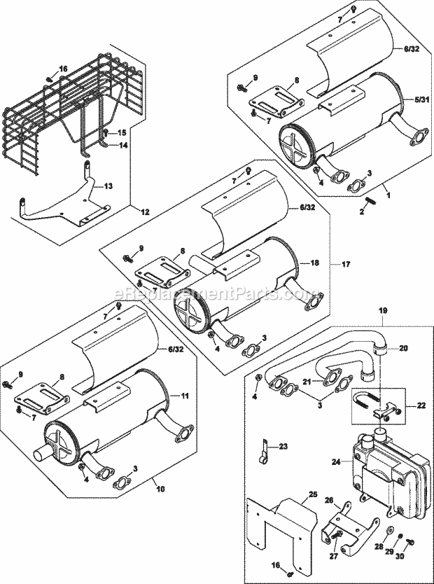 Kohler CH750-3038 30 HP Engine Page H Diagram