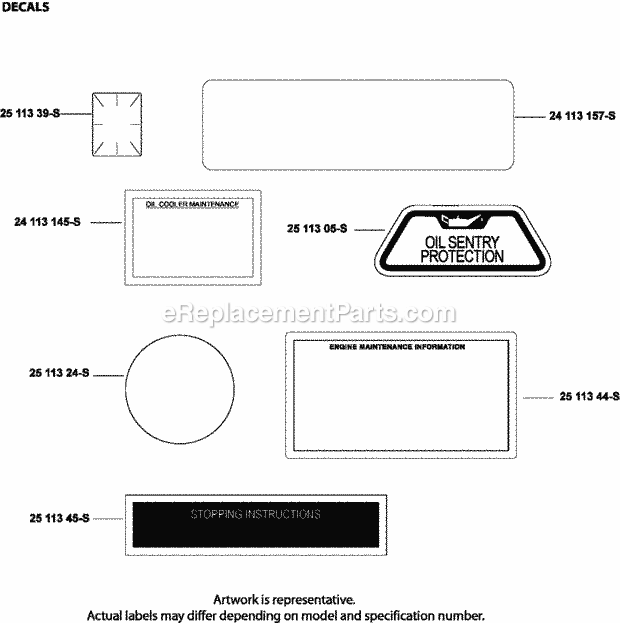 Kohler CH750-3041 30 HP Engine Page I Diagram