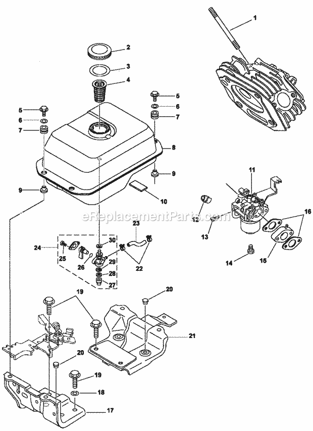 Kohler CS12-941607 12 HP Engine Page H Diagram