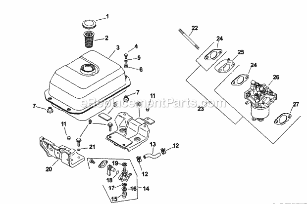 Kohler CS6-911503 6 HP Engine Page G Diagram