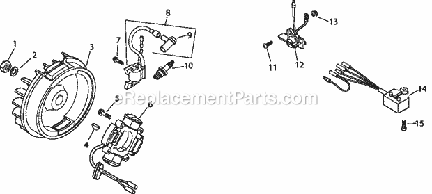 Kohler CS6-911512 6 HP Engine Page J Diagram