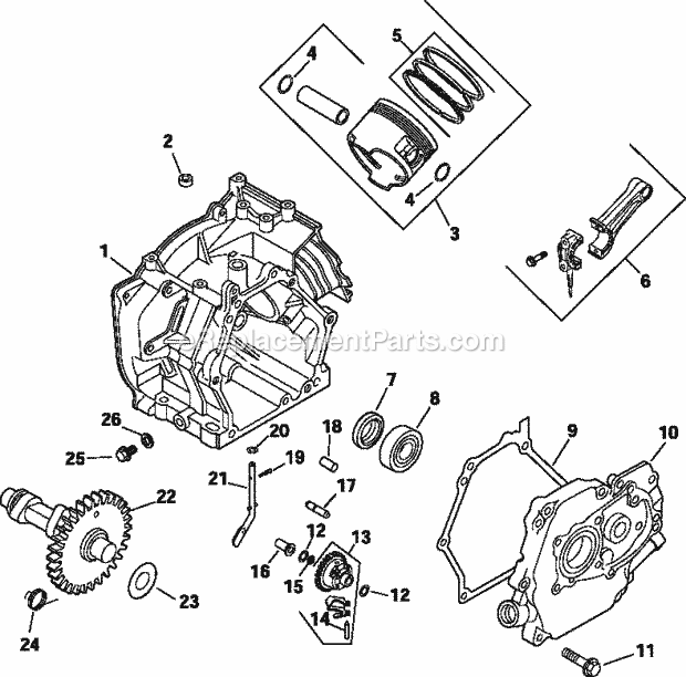 Kohler CS6-911512 6 HP Engine Page C Diagram