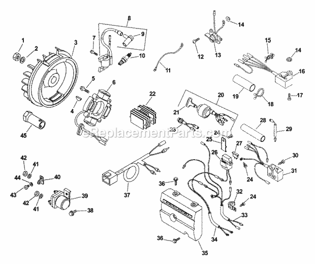 Kohler CS6-911513 6 HP Engine Page J Diagram