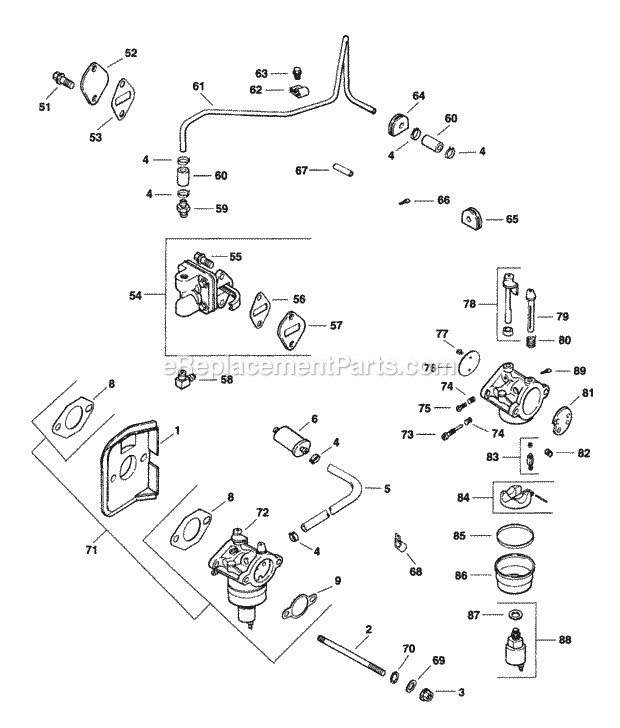 Kohler CV12.5-1237 12.5 HP Engine Page H Diagram