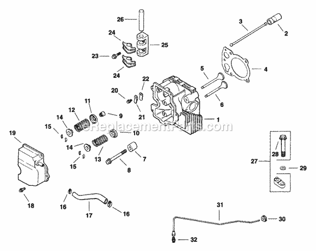Kohler CV12.5-1251 12.5 HP Engine Page K Diagram