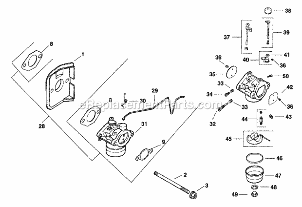 Kohler CV12.5-1252 12.5 HP Engine Page H Diagram