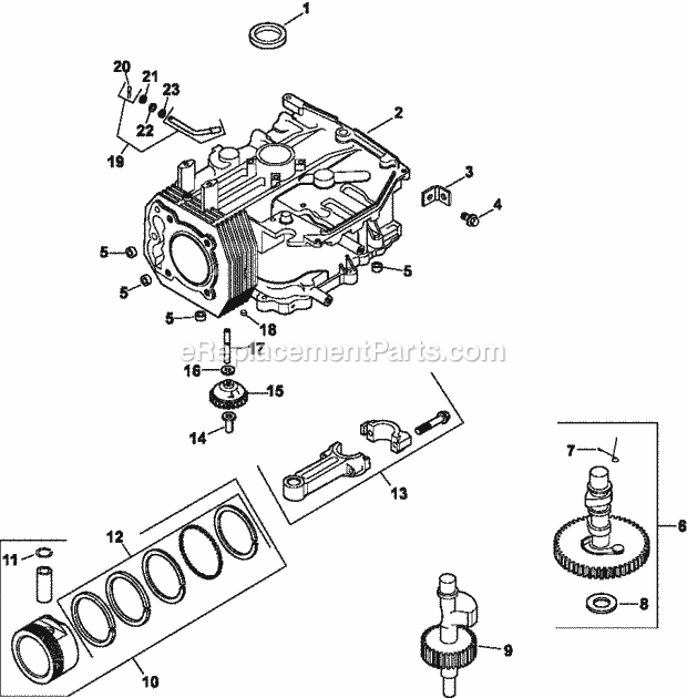 Kohler CV13-21501 13 HP Engine Page J Diagram