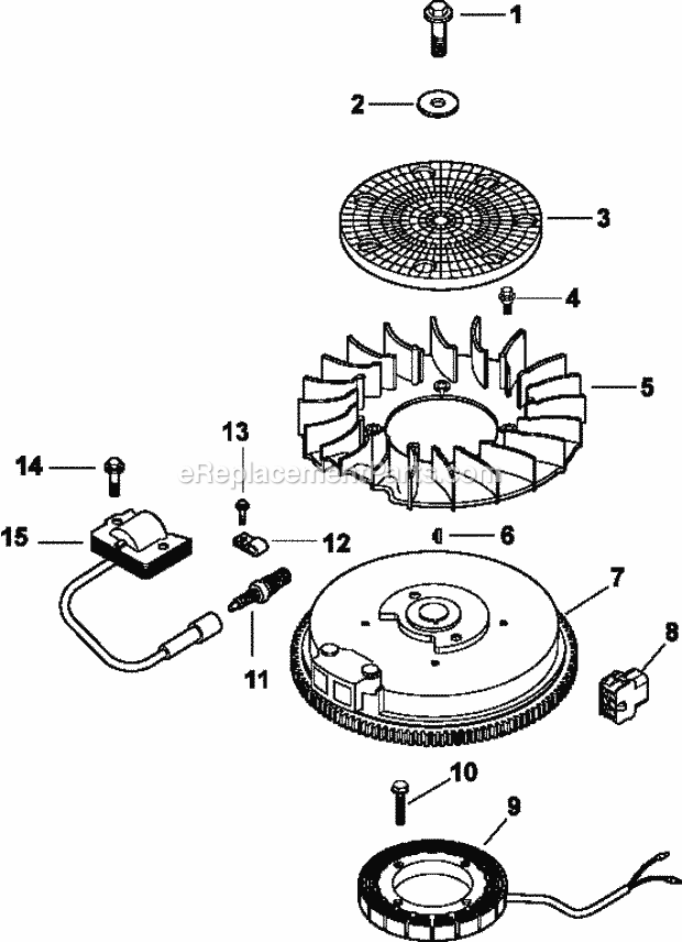 Kohler CV13-21525 13 HP Engine Page J Diagram