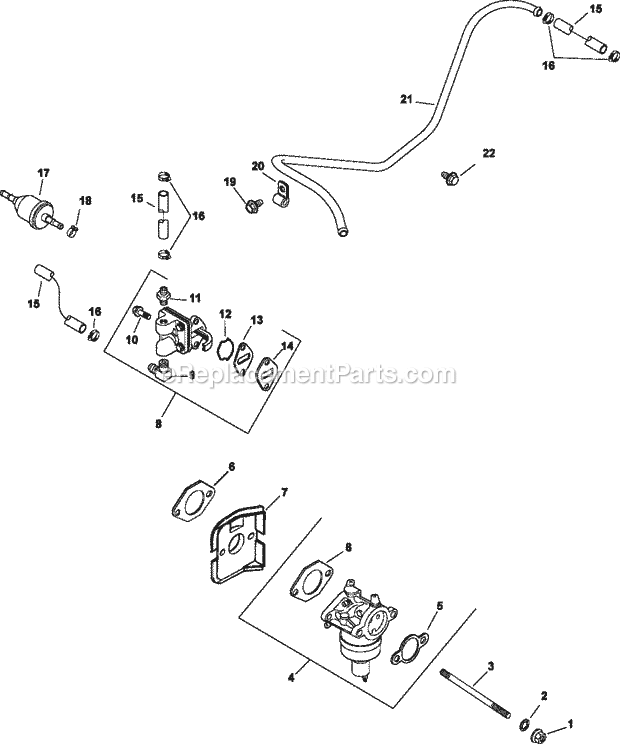 Kohler CV16-43510 16 HP Engine Page H Diagram